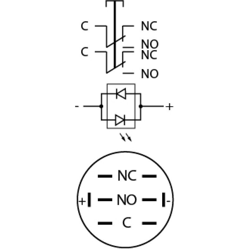 Кнопка металлическая плоская 2NO+2NC 19мм с подсветкой желтый LED 220V [A0140010115] TYJ 19-272 АСКО