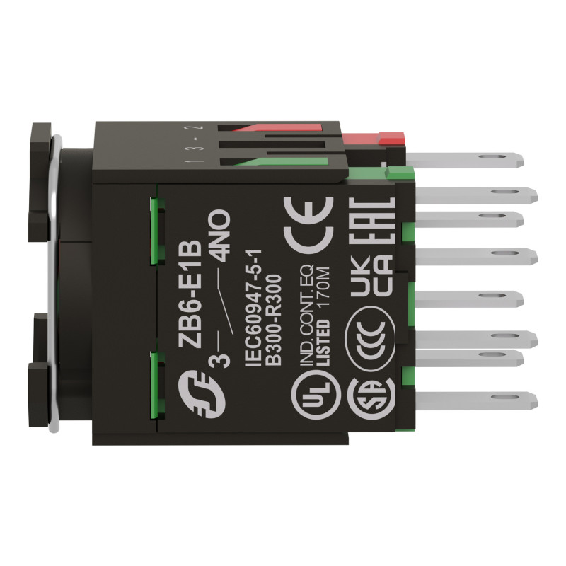 Корпус кнопки с контактом 1NO+1NC 1,5A 240V AC/DC фастон [ZB6Z5B] Harmony XB6 Schneider Electric