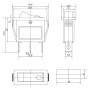 Переключатель 1 клавиша 1NO 28мм с подсветкой красный неон 220V [A0140040044] KCD3-101EN R/B АСКО
