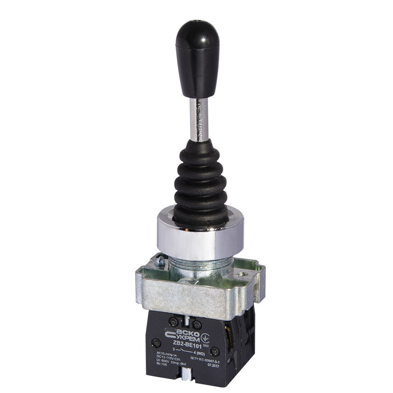 Кнопка-манипулятор 2NO 22мм 2 направления 3 положения с самовозвратом [A0140010049] XB2-D2PA22 (3SXD2PA22) АСКО