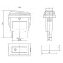 Переключатель 1 клавиша 1NO 28мм с подсветкой желтый неон 220V IP54 [A0140040037] KCD3-101NW YL/B АСКО
