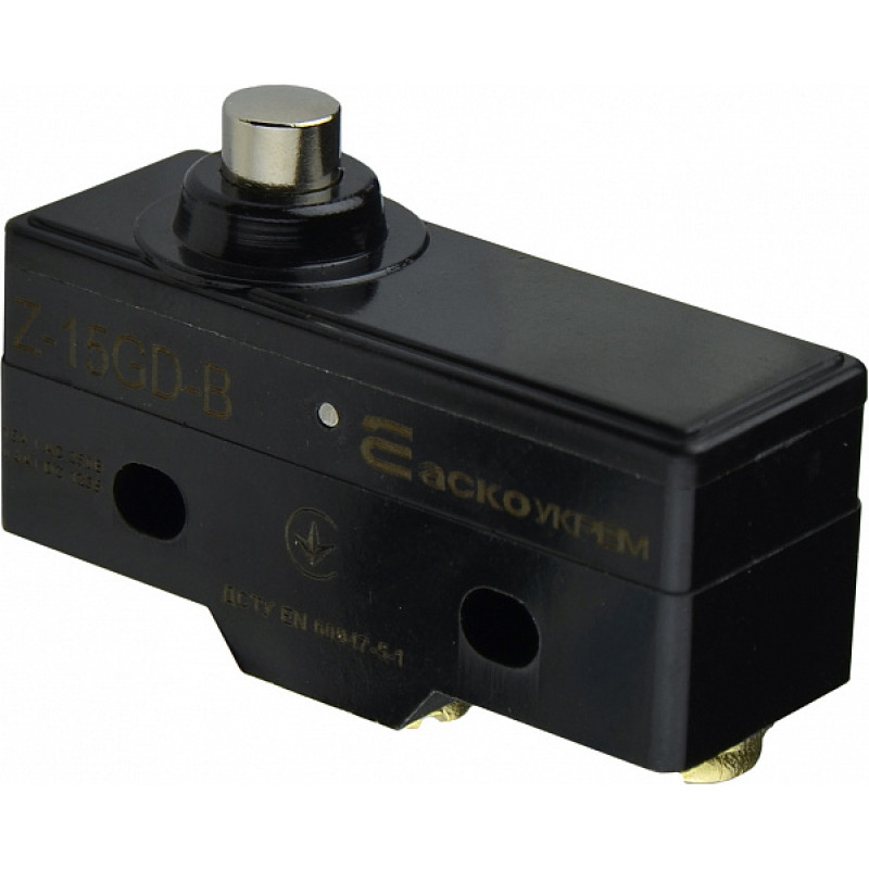 Микропереключатель 1NO+1NC 15А 250V IP20 широкий шток [A0050040008] Z-15GD-B АСКО