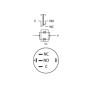 Кнопка металлическая плоская 1NO+1NC 19мм c подсветкой красный LED 12V [A0140010251] TYJ 19-271 АСКО