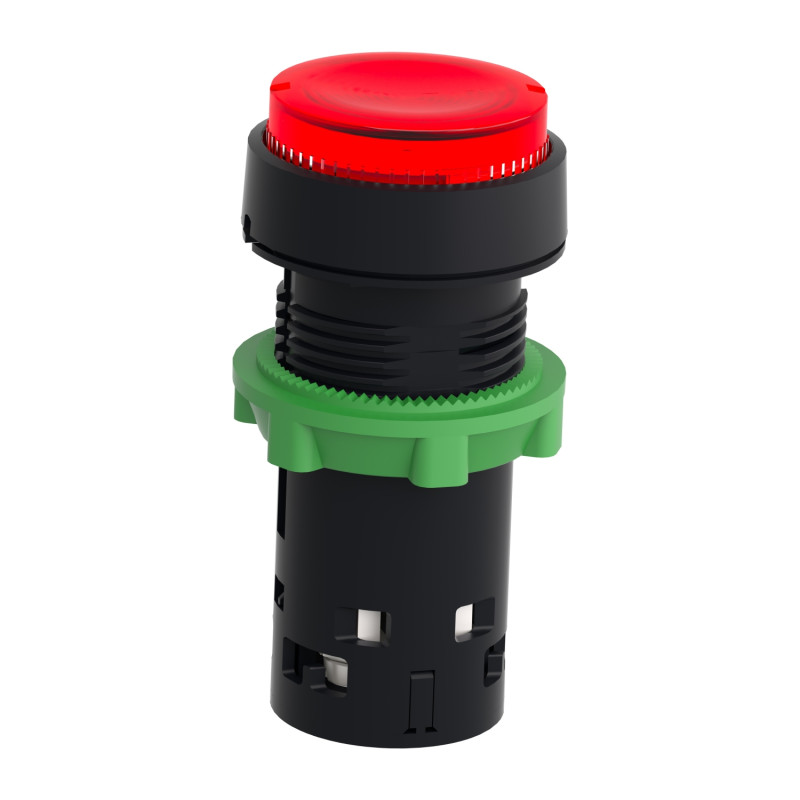 Кнопка керування 1NC 22мм з підсвічуванням LED червона 24V [XB7NW34B2] Harmony XB7 Schneider Electric