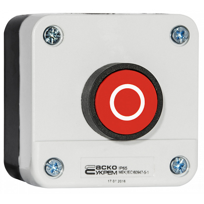 Пост одноместный "Стоп" 2.5А(220V) 1NC IP54 [A0140020002] XAL-B112 АСКО