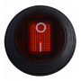Переключатель круглый 1 клавиша 1NO 23мм с подсветкой красный неон 220V IP65 [A0140040074] KCD1-5-101NW R/B АСКО