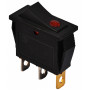 Переключатель 1 клавиша 1NO 28мм с подсветкой красный неон 220V [A0140040044] KCD3-101EN R/B АСКО