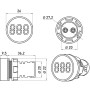Лампа сигнальна з індикатором напруги і струму 22мм червоний LED 220V AC 50-500V 5-100А [s009039] e.ad22.va E.NEXT
