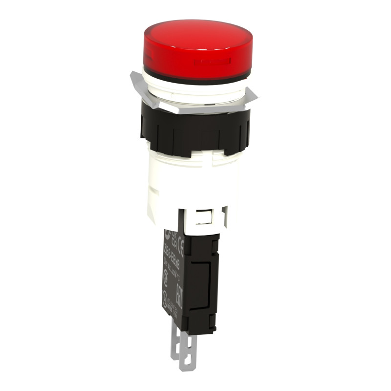 Лампа сигнальна 16мм 12-24V AC/DC LED червоний [XB6AV4BB] Harmony XB6 Schneider Electric