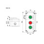 Пост тримісний "FORWARD-STOP-REVERSE" 230V 2NO+1NC IP65 [4771629] ESB3-V6 ETI