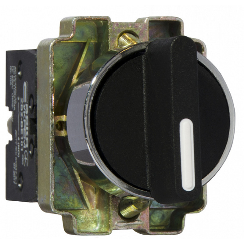 Перемикач "I-O-II" 2NO 22мм без підсвічування чорна 3 положення c cамовозвратом [A0140010045] XB2-BD53 АСКО