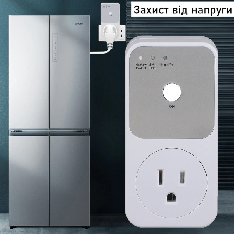 16A 80В~150В задержка 5~6 минут отсекатель напряжения в розетку [USA-HLP01] Реле защиты от скачков напряжения CHYT