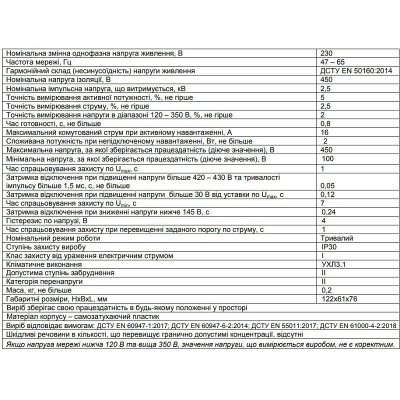 1-16А 4.0кВт 160-280В задержка 5-900с. РН-101М1 регулируемое реле (отсекатель) напряжения в розетку [NTRN101M1] Новатек-Электро