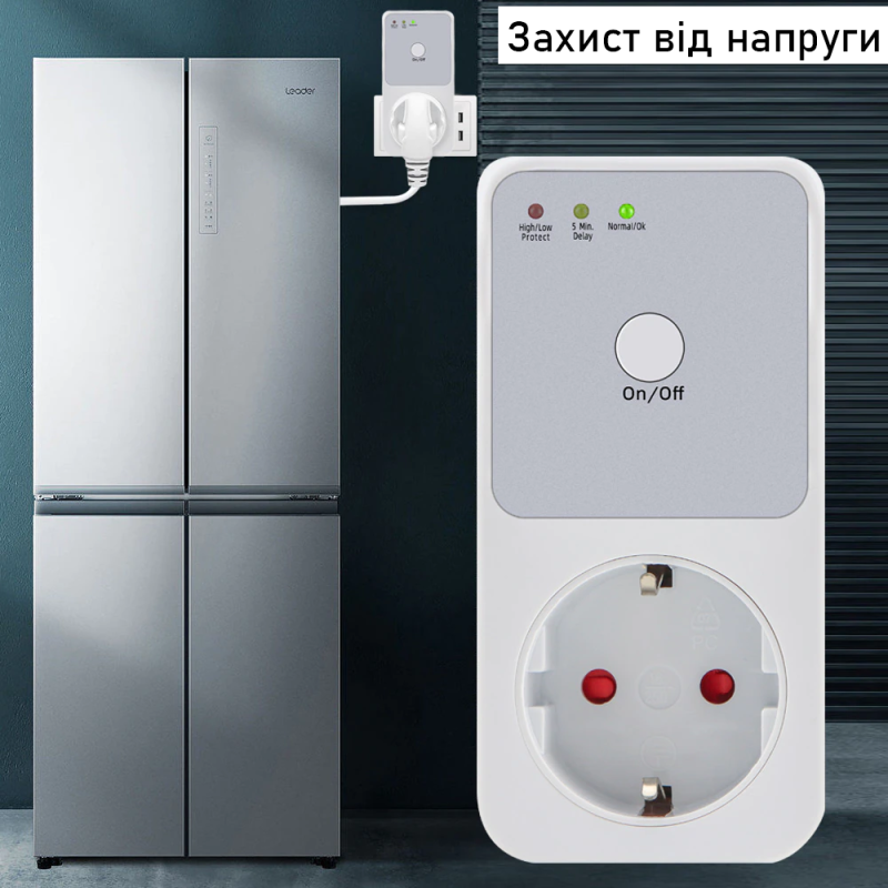 16A 170В~260В задержка 5~6 минут отсекатель напряжения в розетку [HLP001] Реле защиты от скачков напряжения CHYT