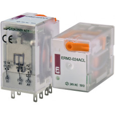 Промежуточное реле 12А 2к 24V AC ERM2 c индикатором [2473003] ERM2-024ACL ETI