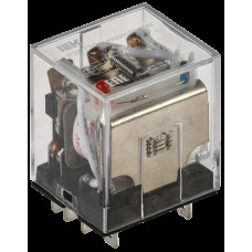 Промежуточное реле 10А 3к 24V DC LY3 с индикатором [RRP10-3-10-024D-LED] РЭК77/3 УЕК