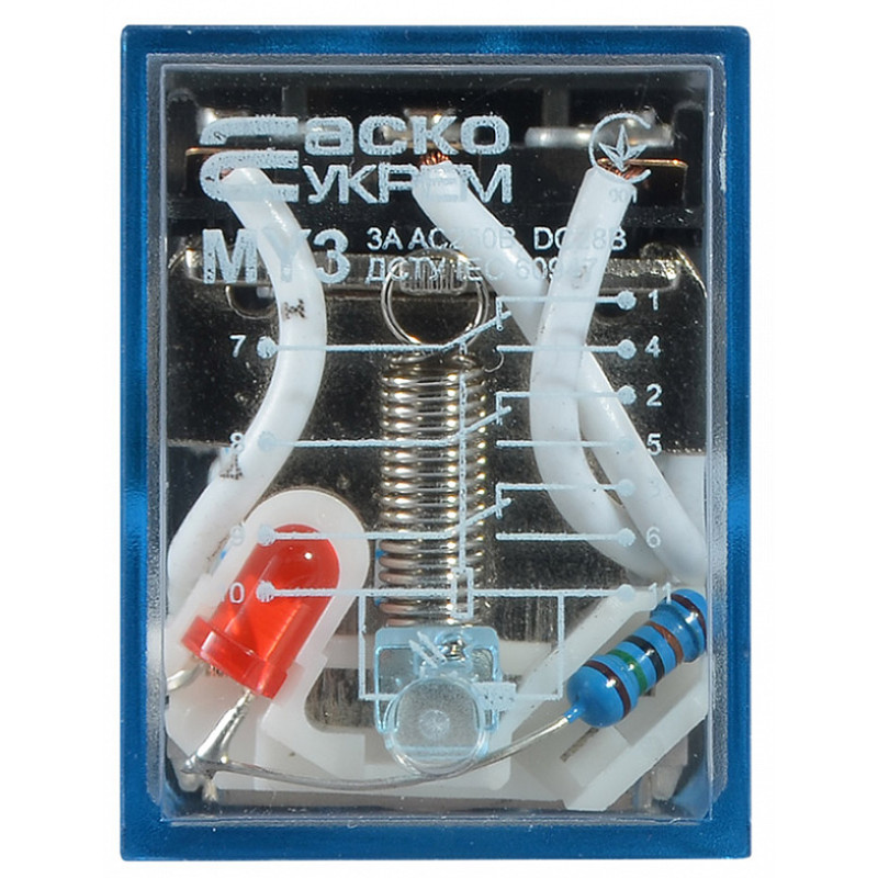 Проміжне реле 3А 3к 24V AC МY3 [A0090010008] АСКО