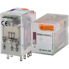 Промежуточное реле 12А 2к 230V AC ERM2 c индикатором [2473005] ERM2-230ACL ETI
