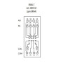 Колодка 6A 14к 300V AC тип Т для промежуточного реле ERM4 [2473014] ERB4-T ETI