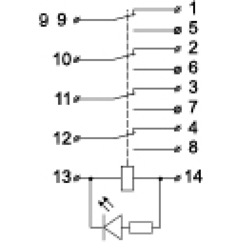 Проміжне реле 10А 4к 220V AC LY4 [A0090070006] АСКО