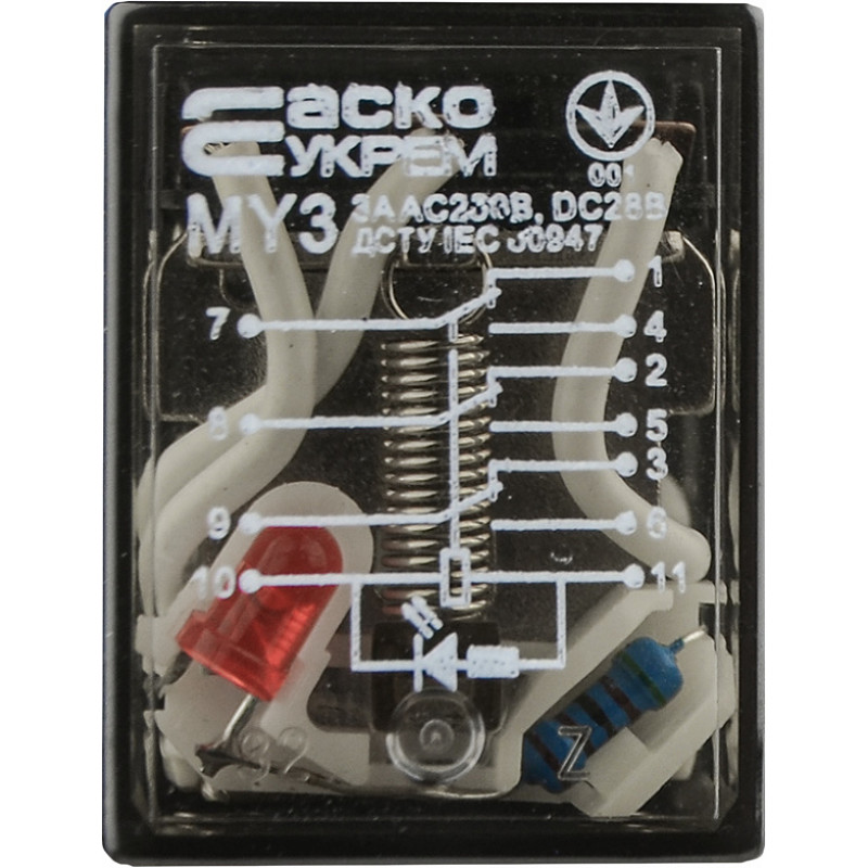 Проміжне реле 3А 3к 12V DC МY3 [A0090010024] АСКО