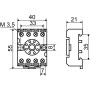 Колодка 10А 2к 220V AC МК2P для проміжного реле [A0090020001] PF083A-E АСКО