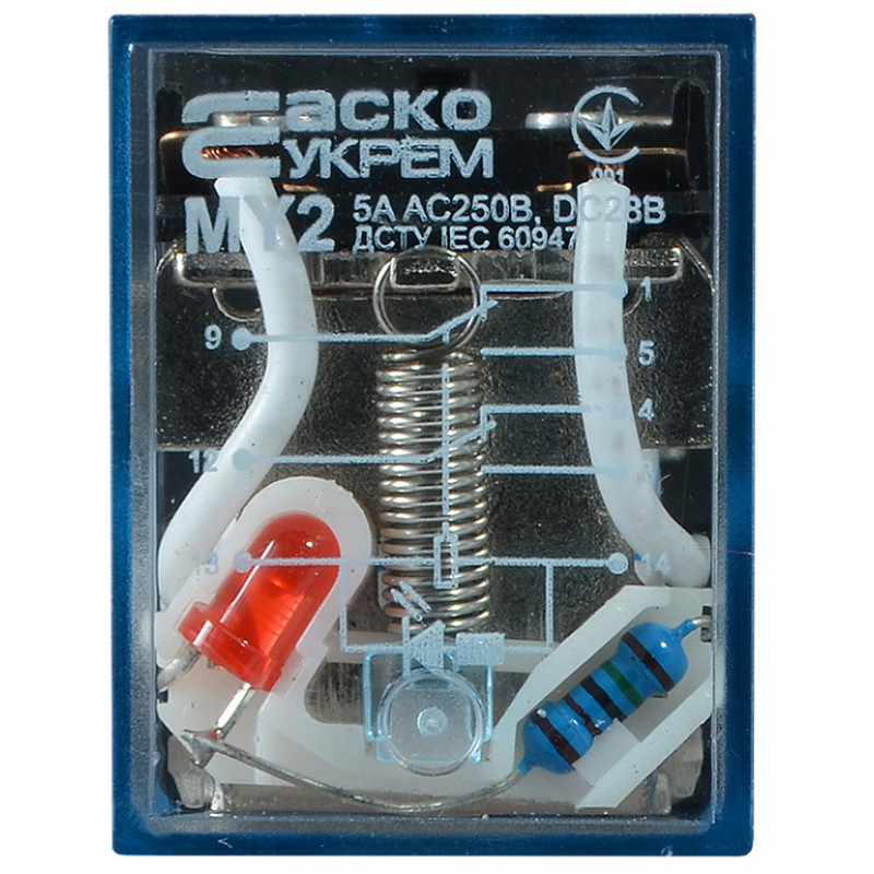 Проміжне реле 5А 2к 110V AC МY2 [A0090010018] АСКО