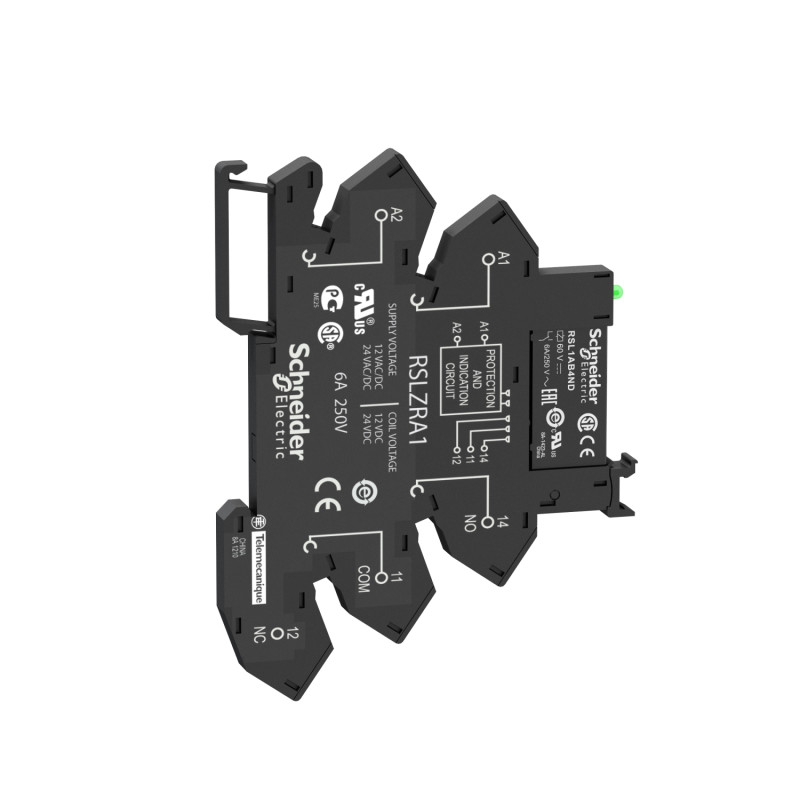 Колодка пружинная с реле 6A 1к 230V AC/DC RSL [RSL1PRPU] Harmony Schneider Electric