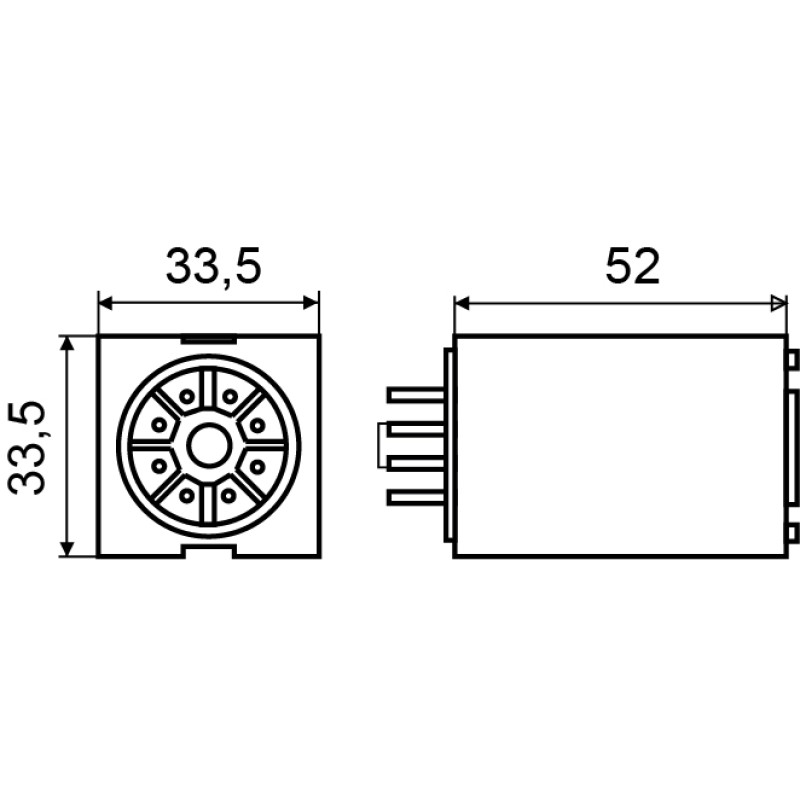 Проміжне реле 10А 2к 24V DC МK2P [A0090010011] АСКО