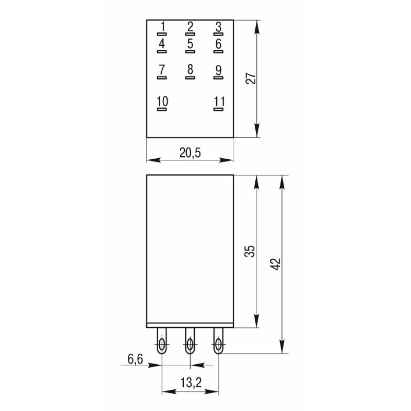 Промежуточное реле 5А 3к 24V DC MY3 [RRP20-3-05-024D] РЭК78/3 УЕК