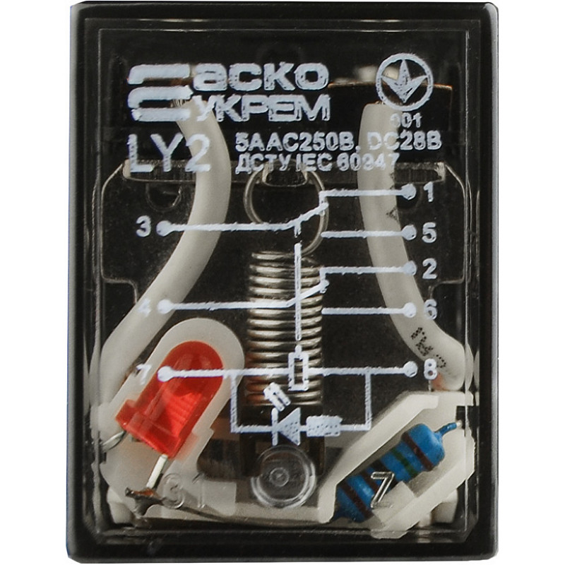 Проміжне реле 10А 2к 220V AC LY2 [A0090070002] АСКО