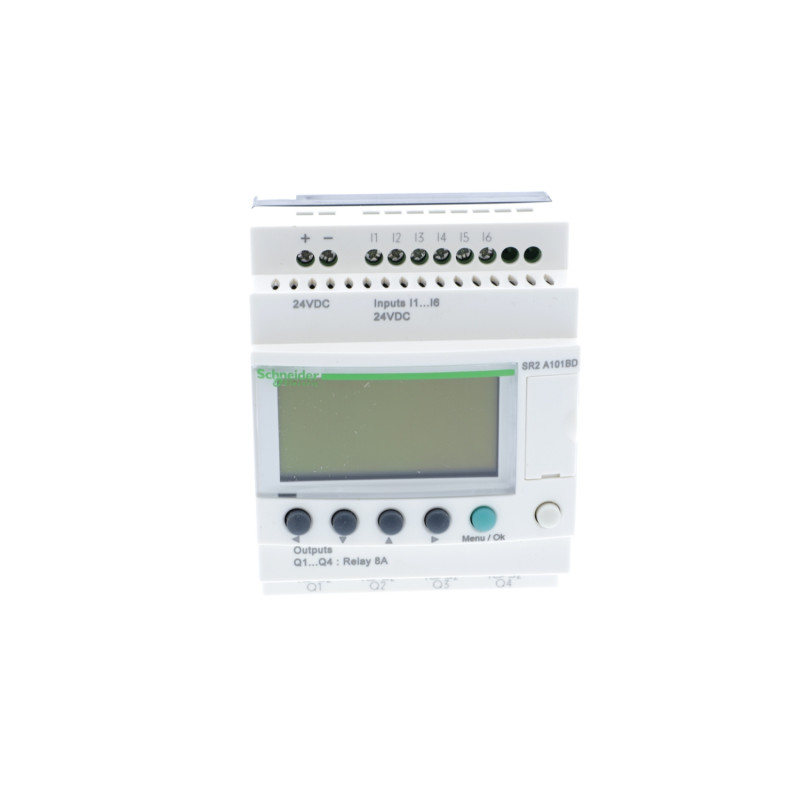 Интеллектуальное реле 10 входов/выходов 24V DC с дисплеем [SR2A101BD] Zelio Logic Schneider Electric