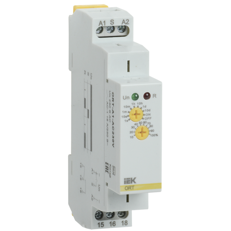 Реле задержки включения 1 контакт АС 230В [ORT-A1-AC230V] ORT УЕК
