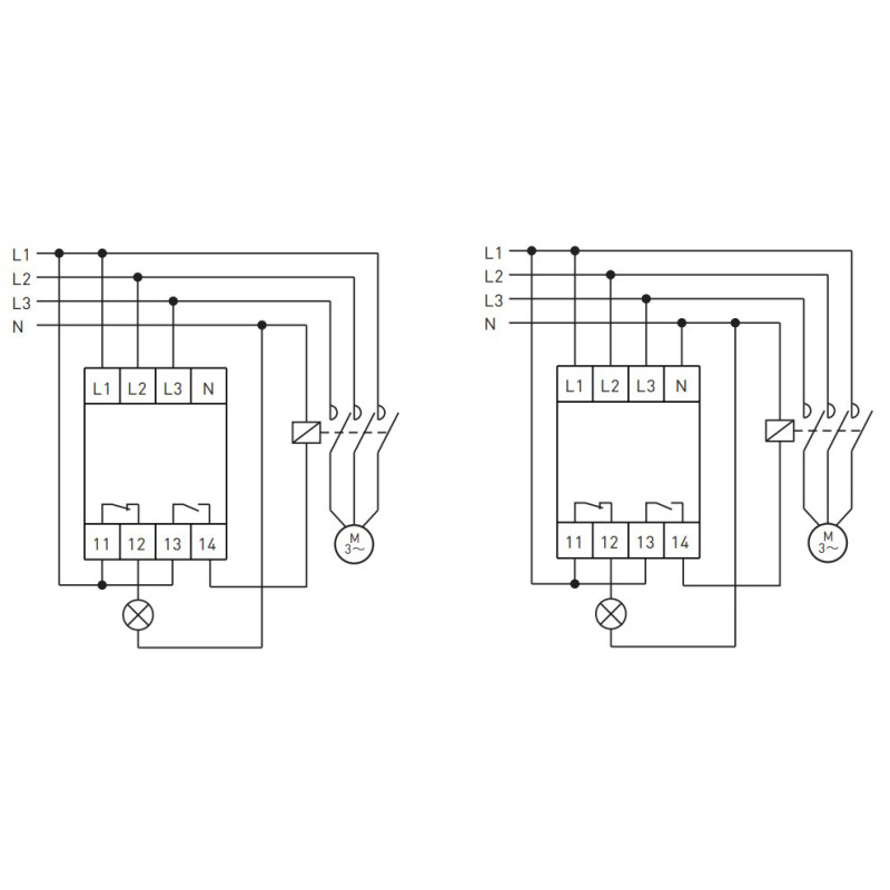 Трифазне реле контролю напруги 8А нерегульоване [p0690020] e.control.v03m E.NEXT