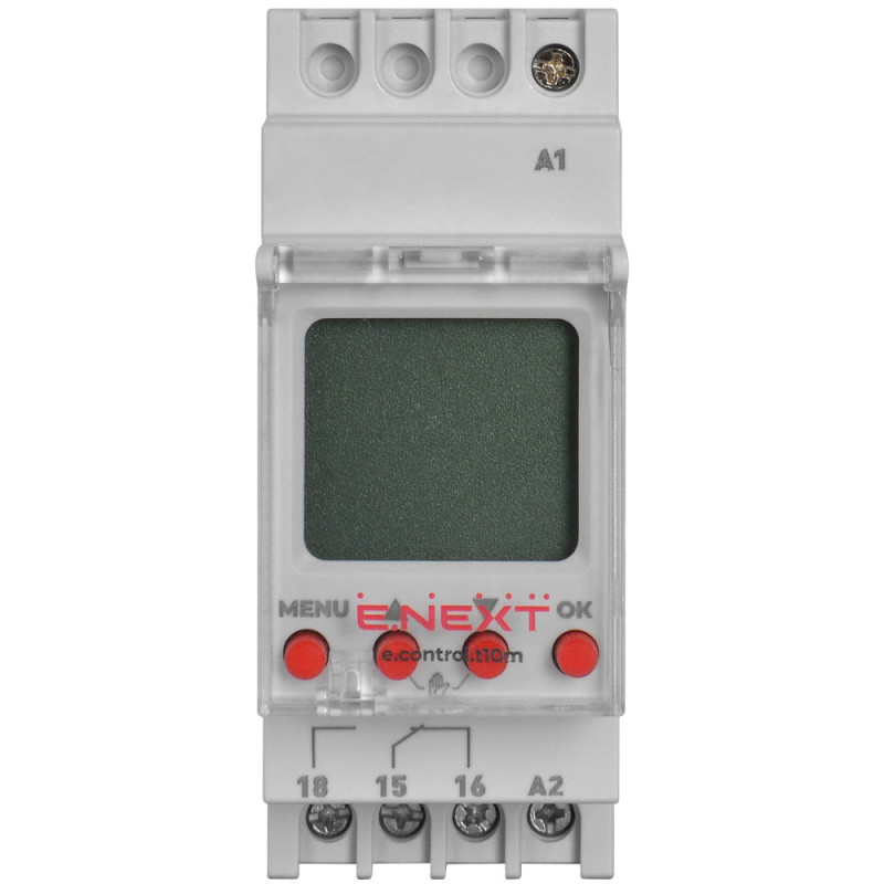 Таймер астрономічний 16А 230В одноканальний тижневий [i0310035] e.control.t10m E.NEXT