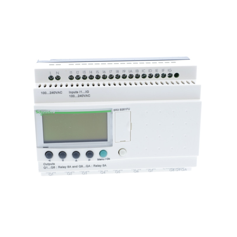 Интеллектуальное реле 26 входов/выходов 240V AC с дисплеем и часами [SR3B261FU] Zelio Logic Schneider Electric