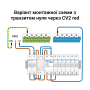 Однофазное реле напряжения 50A (max 60A) 11000BA с контролем тока [4820120222177] CV2-50 red ZUBR
