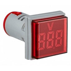 Вольтметр цифровой 50-500V AC ᴓ22мм квадратный красный [A0190010138] U-ADM-V АСКО