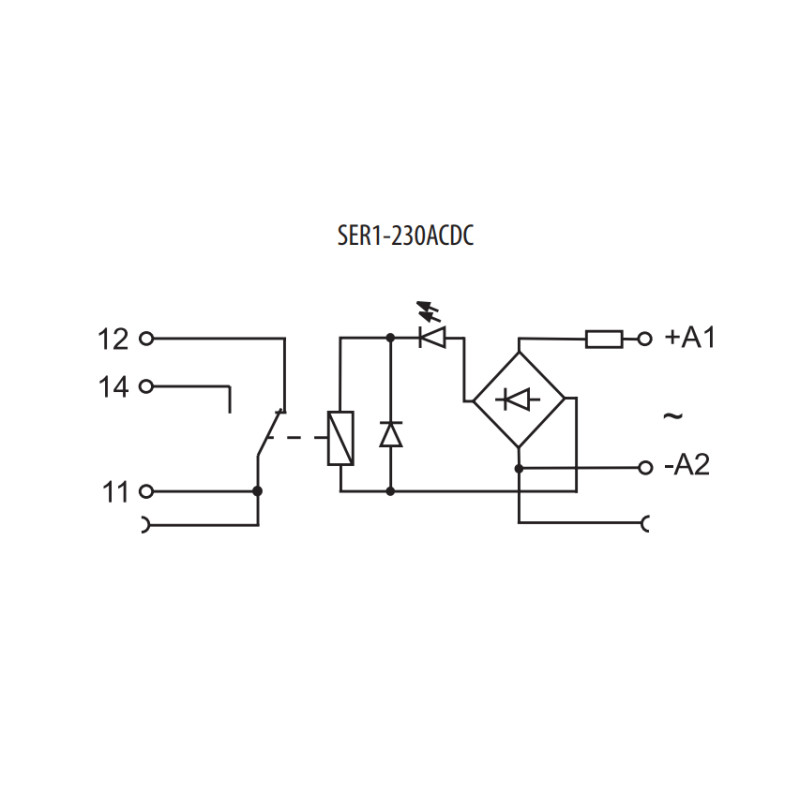 Интерфейсное реле 6A 1CO 250V AC электромеханическое [2473053] SSR1-230 ETI