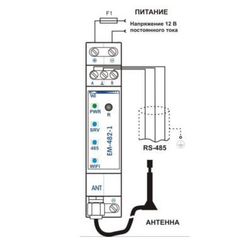 Контроллер WEB доступа Wi-Fi [NTEM48200] ЕМ-482 Новатек-Електро