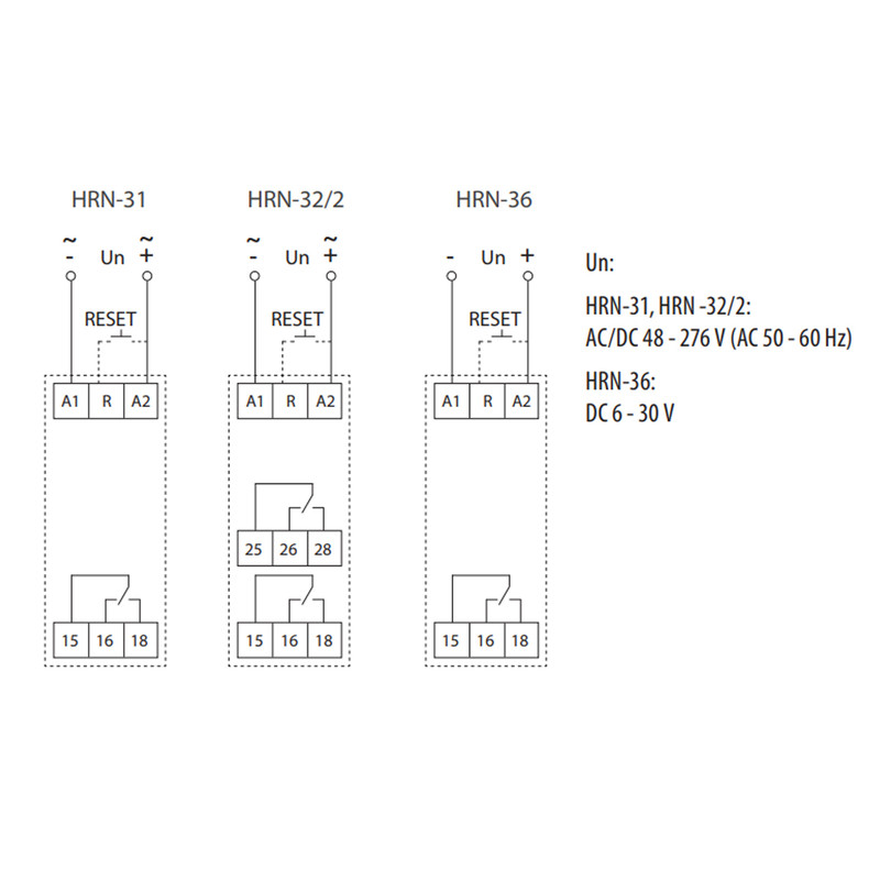 Реле контроля напряжения 1Ф 2х16А 48-276В AC/DC [2471452] HRN-32/2 ETI
