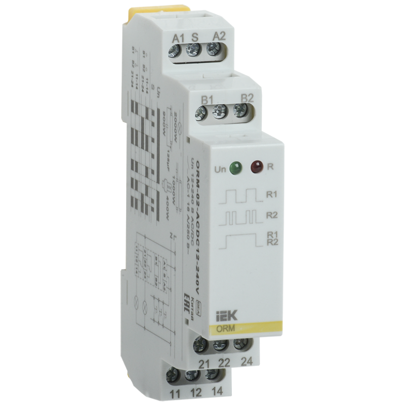 Импульсное реле 16А 2 контакта AC/DC 12-240В [ORM-02-ACDC12-240V] ORM УЕК