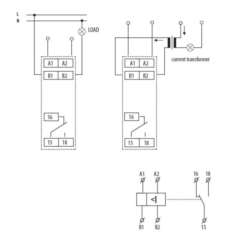 Реле контроля потребляемого тока 8А AC/DC 240В 0.5-5А [2471818] PRI-51/5 ETI