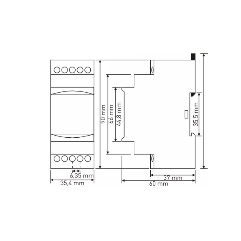 1-400Гц цифровой измеритель частоты [DF-DIN] Samwha