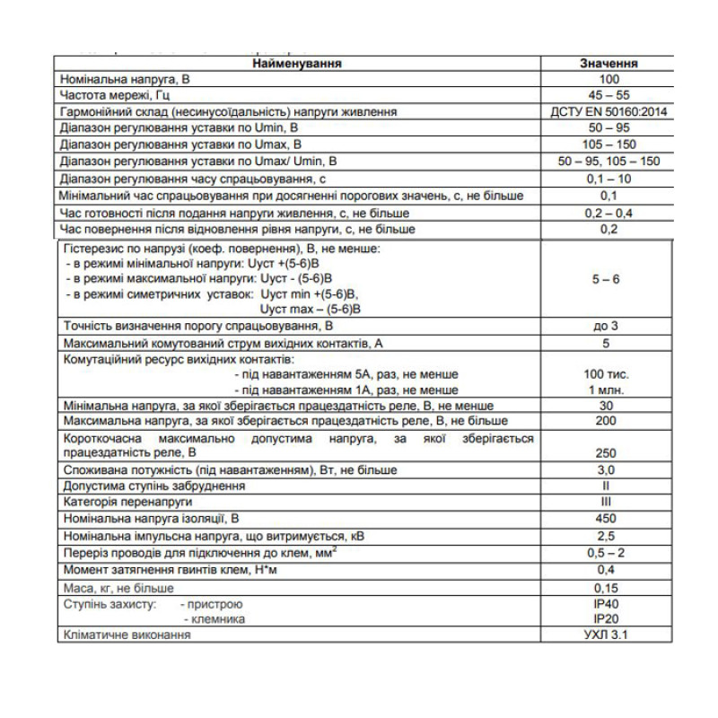 Однофазне реле напруги 5A [NTRN122LV] РН-112 Новатек-Електро