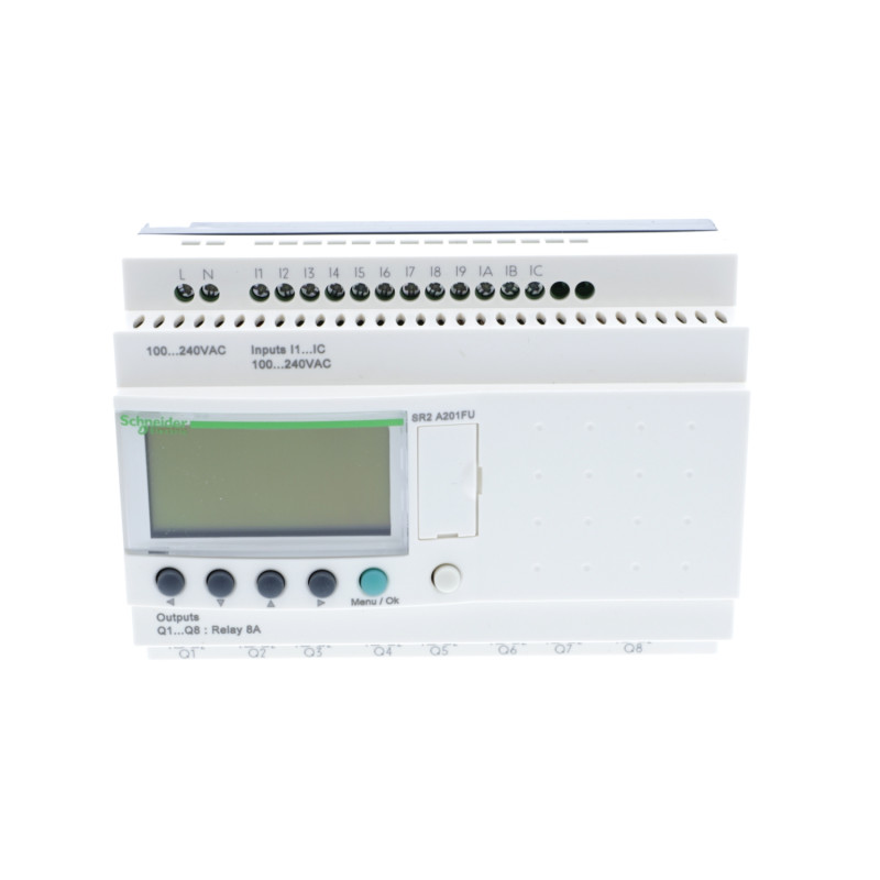 Интеллектуальное реле 20 входов/выходов 240V AC с дисплеем [SR2A201FU] Zelio Logic Schneider Electric