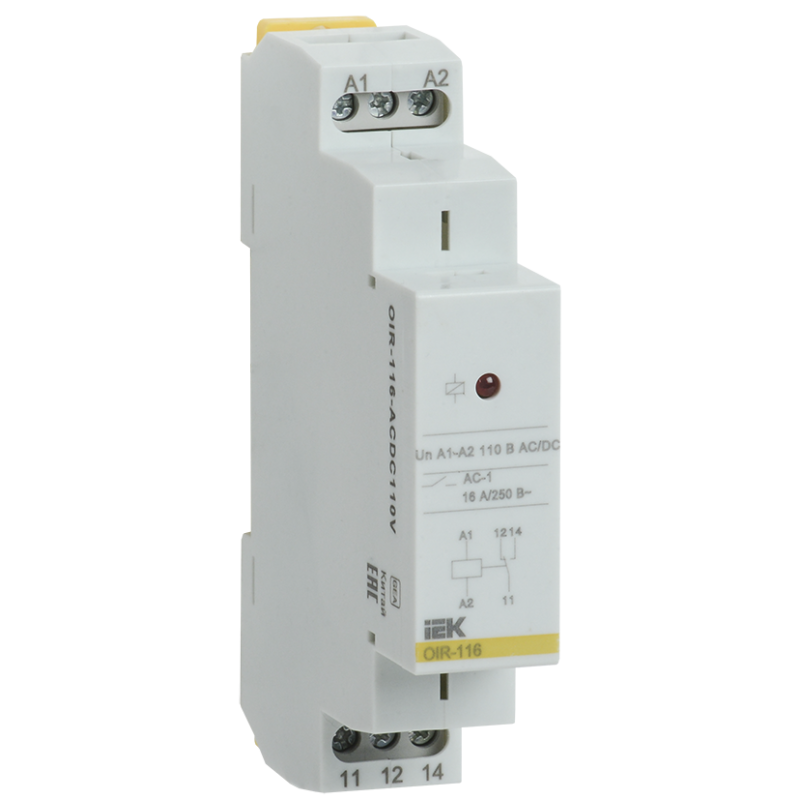 Промежуточное реле 16A 1 контакт AC/DC 110В [OIR-116-ACDC110V] OIR УЕК
