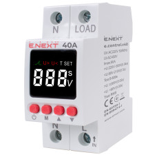 Однофазное реле контроля напряжения 40А с индикацией [p0690032] E.NEXT e.control.v40