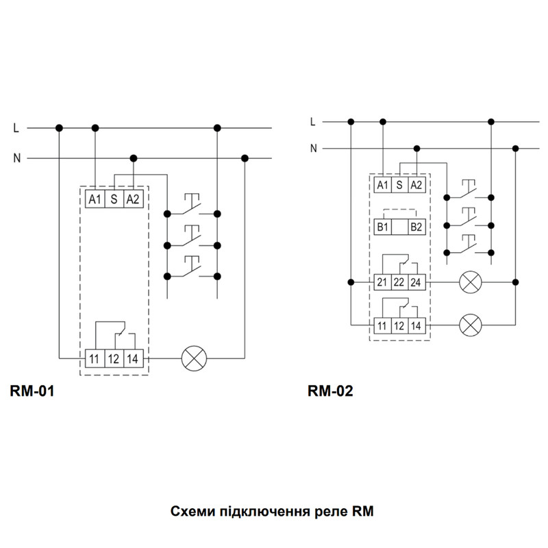 Імпульсне реле 16А 1 контакт AC 230В [SB-RM-01-AC230] RM UEC