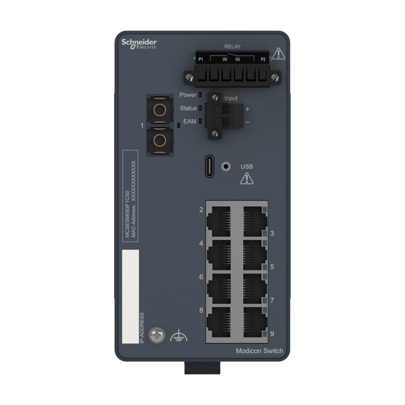Комутатор мережевий керований 8TX/1FX-SM [MCSESM093F1CS0] Modicon Schneider Electric
